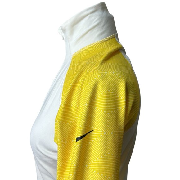 Nike Livestrong Long Sleeve Running Shirt White Yellow Size Medium - Picture 4 of 7